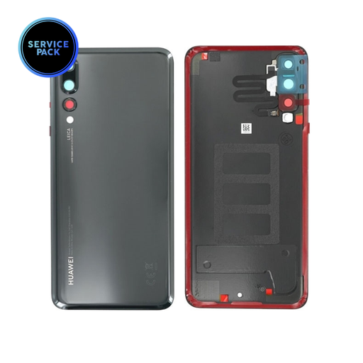 [02351WRR] Vitre arrière pour Huawei P20 Pro - SERVICE PACK - Noir