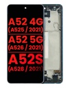 Bloc écran OLED avec châssis pour SAMSUNG A52 4G - A52 5G - A52s 5G - Aftermarket Plus - Bleu