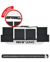 Batterie A2113 pour MacBook Pro 16" - A2141 de 2019