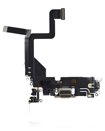 Connecteur de charge avec nappe pour iPhone 14 Pro - Premium - Or