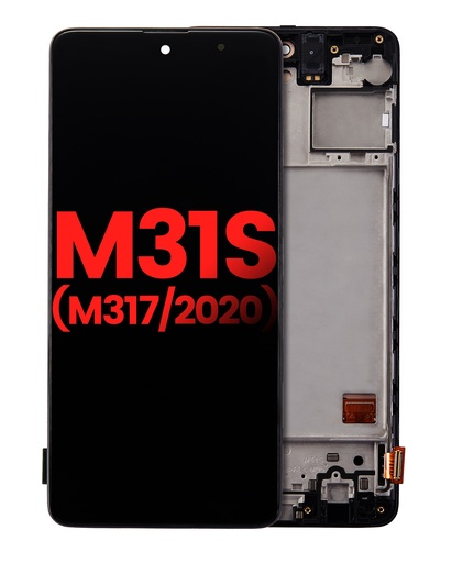 Bloc écran OLED avec châssis pour SAMSUNG M31s - M317 - Aftermarket Plus - Toutes couleurs