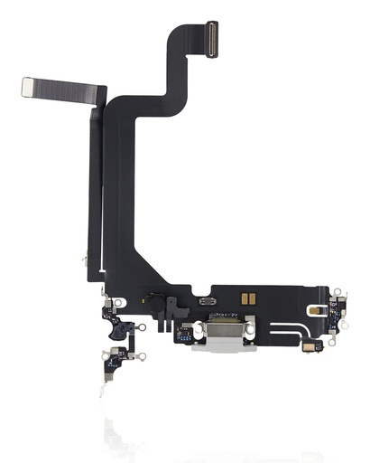 Connecteur de charge avec nappe pour iPhone 14 Pro Max - Premium - Argent