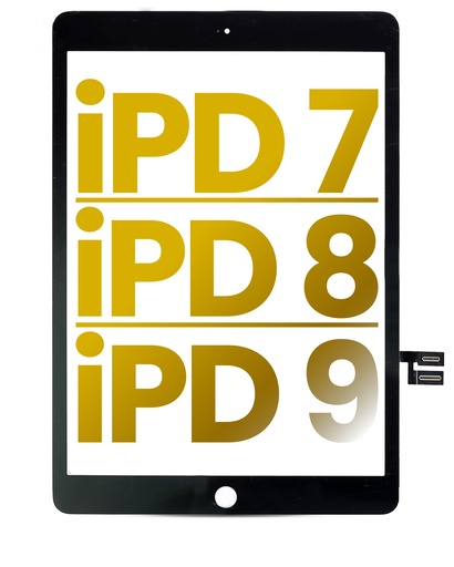 [107082051701] Vitre tactile compatible iPad 72019-iPad 82020-iPad 9 2021 - Reconditionné - Noir
