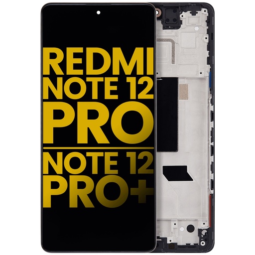 [107082139402] Bloc écran OLED avec châssis compatible Xiaomi Redmi Note 12 Pro - Note 12 Pro Plus - Reconditionné - Toutes couleurs