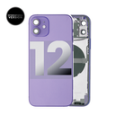 Châssis avec nappes pour iPhone 12 - Grade A  - avec logo - Version Internationale - Mauve - original occasion
