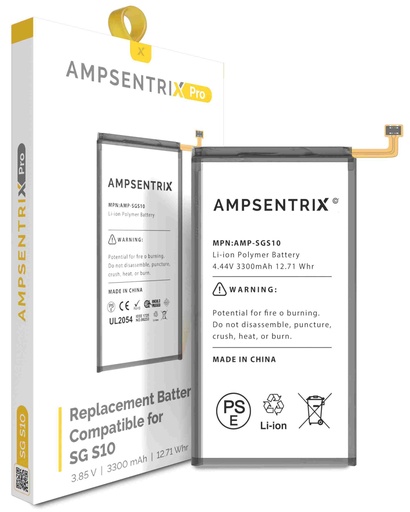 [107082020310] Batterie compatible SAMSUNG S10 - AmpSentrix Pro