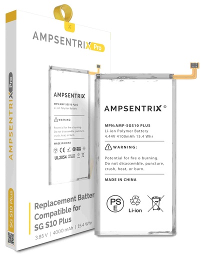 [107082020215] Batterie compatible SAMSUNG S10 Plus - AmpSentrix Pro
