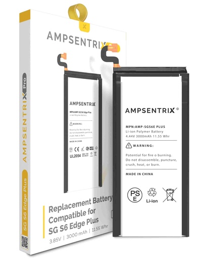 [107082010657] Batterie compatible SAMSUNG S6 Edge Plus - G928 - AmpSentrix Pro