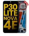 Bloc écran LCD avec châssis pour HUAWEI P30 Lite et Nova 4E - Version 1 - 24MP - Reconditionné - Bleu