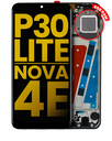 Bloc écran LCD avec châssis pour Huawei P30 Lite / Nova 4E - Version 1 (24MP) - Black (Reconditionné)