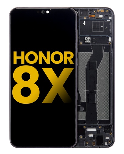 Bloc écran LCD avec châssis pour Honor 8X - Reconditionné - Noir