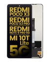 Bloc écran LCD sans châssis compatible Xiaomi Poco X3 - X3 Pro - Redmi Note 9 Pro 5G - Mi 10T Lite 5G - Reconditionné - Toutes couleurs