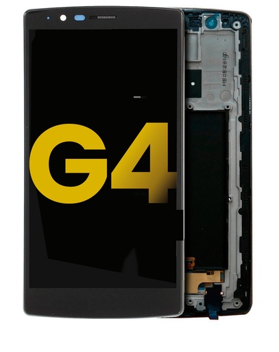 [107082042501] Bloc écran LCD avec châssis pour LG G4 - Reconditionné - Noir
