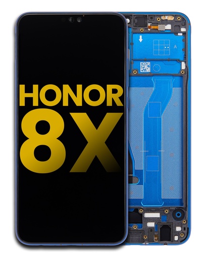 Bloc écran LCD avec châssis pour Honor 8X - Reconditionné - Bleu