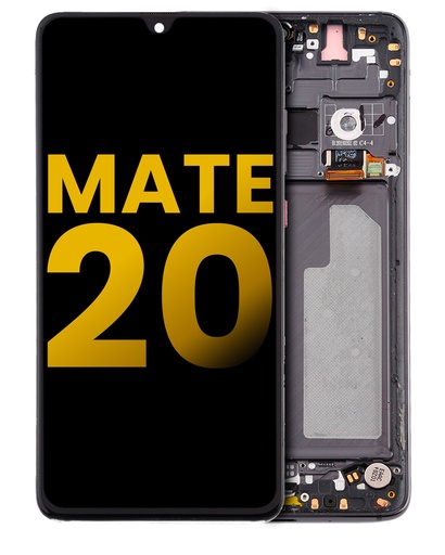 [107082076003] Bloc écran LCD avec châssis compatible Huawei Mate 20 - Reconditionné - Noir