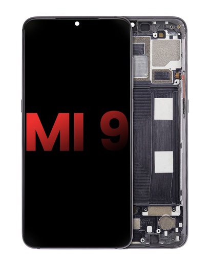 [107082070205] Bloc écran OLED avec châssis compatible Xiaomi Mi 9 - Aftermarket - Noir