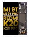 Bloc écran OLED avec châssis pour XIAOMI Mi 9T - Mi 9T Pro - Redmi K20 - Redmi K20 Pro - Reconditionné - Noir Carbone