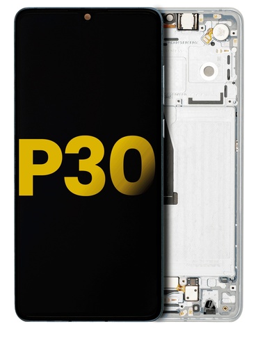 [107082065104] Bloc écran OLED avec châssis compatible Huawei P30 - Reconditionné - Bleu