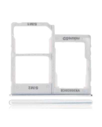 [107082026027] Tiroir Double SIM compatible SAMSUNG A40 - A405 - Blanc