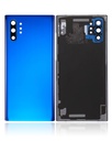 Vitre arrière sans logo avec adhésif et lentille compatible pour SAMSUNG Note 10 Plus - Aftermarket Plus - Bleu
