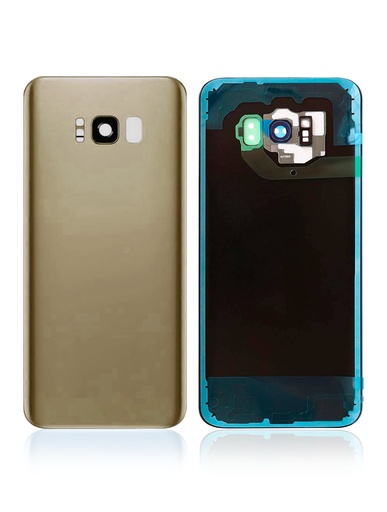 [107082011557] Vitre arrière compatible SAMSUNG S8 Plus - Sans Logo - Or