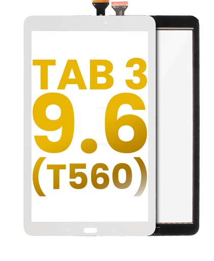 [107081016204] Vitre tactile compatible SAMSUNG Tab E 9.6" - T560 - Blanc