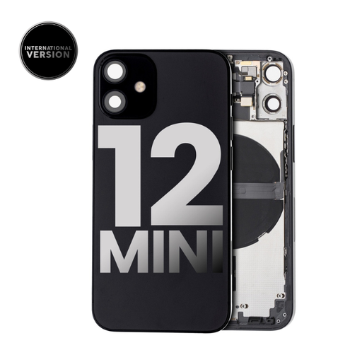 Châssis avec nappes pour iPhone 12 Mini - Grade A - avec Logo - Version Internationale - Noir - original occasion