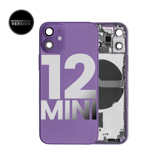 Châssis avec nappes pour iPhone 12 Mini - Grade A - avec Logo - Version Internationale - Mauve - original occasion