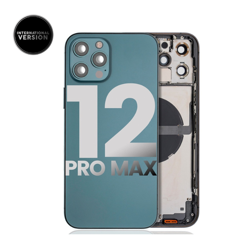 Châssis avec nappes pour iPhone 12 Pro Max - Grade A - avec logo - Version Internationale - Bleu Pacifique - original occasion