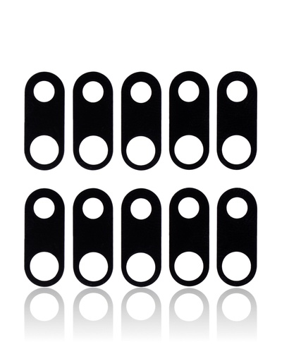 Lot de 10 lentilles de caméra arrière avec adhésif - verre seul - pour iPhone 7 Plus et 8 Plus - Aftermarket Plus