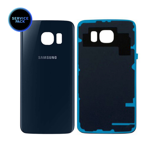 [107082003340] Vitre arrière pour SAMSUNG S6 - SERVICE PACK - Noir