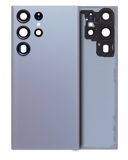 [107082136544] Vitre arrière compatible SAMSUNG S23 Ultra 5G - Sans logo - Aftermarket Plus - Graphite