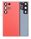 Vitre arrière pour SAMSUNG S23 Ultra 5G - Sans logo - Aftermarket Plus - Rouge
