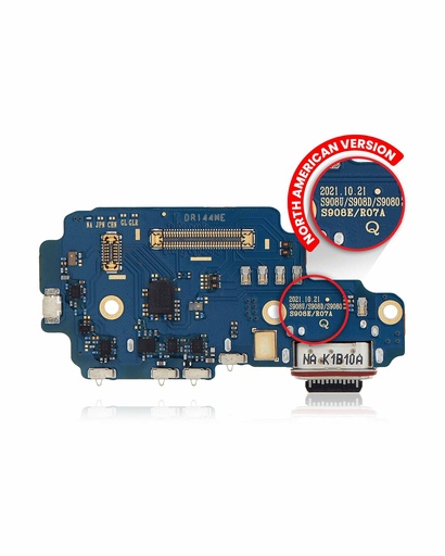 Connecteur de charge avec lecteur SIM pour SAMSUNG S22 Ultra 5G - G908U - Version US