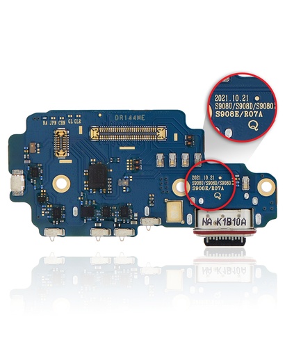 [107082079221] Connecteur de charge avec lecteur SIM compatible SAMSUNG S22 Ultra 5G - G968U - Version US