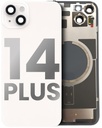 Vitre arrière avec plaque en métal avec MagSafe pré installé pour iPhone 14 Plus - Grade A - Starlight