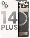 Vitre arrière ORIGINALE pour iPhone 14 Plus - avec plaque en métal et aimant Magsafe - Grade A - Lumière stellaire - original occasion