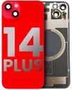 Vitre arrière ORIGINALE pour iPhone 14 Plus - avec plaque en métal et aimant Magsafe - Grade A - Rouge - original occasion