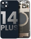 Vitre arrière avec plaque en métal avec MagSafe pré installé pour iPhone 14 Plus - Grade A - Noir minuit
