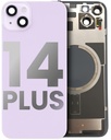 Vitre arrière avec plaque en métal avec MagSafe pré installé pour iPhone 14 plus - Grade A - Violet