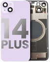 Vitre arrière ORIGINALE pour iPhone 14 Plus - avec plaque en métal et aimant Magsafe - Grade A - Violet - original occasion