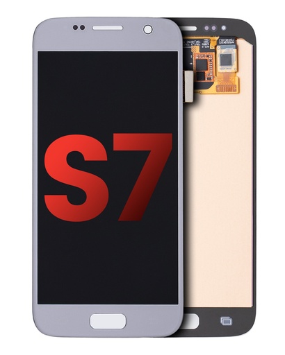 Bloc écran OLED sans chassis pour SAMSUNG S7 - Aftermarket Plus - Argent
