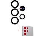 Lot de 10 lentilles arrière pour pour SAMSUNG S23 Ultra 5G - Verre seul - Noir