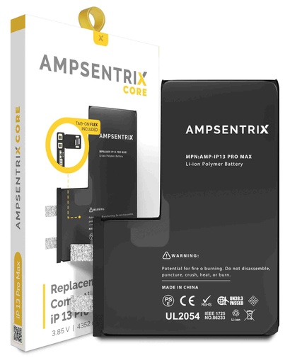 Batterie SANS BMS avec Tag-On Flex pour iPhone 13 Pro Max - AmpSentrix Core