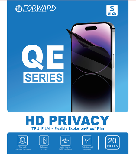 [FW-QE06] Pack de 20 films de protection Privacy High Clear FORWARD ZERO - S - 9 Pouces