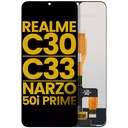 Bloc écran LCD sans châssis compatible Realme C33 - C33 - Narzo 50i Prime  - Reconditionné - Toutes couleurs