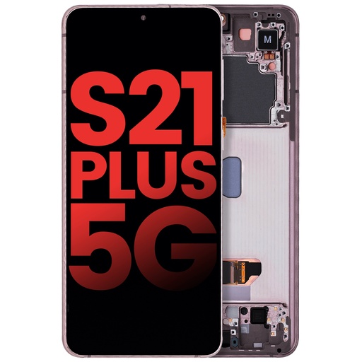 Bloc écran OLED avec châssis pour SAMSUNG S21 Plus 5G - Aftermarket Plus - Violet Phantom