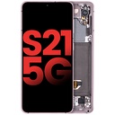 Bloc écran OLED avec châssis pour SAMSUNG S21 5G - Aftermarket Plus - Violet Phantom