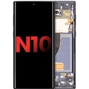 Bloc écran OLED avec châssis pour SAMSUNG Note 10 - Aftermarket Plus - Aura Noir