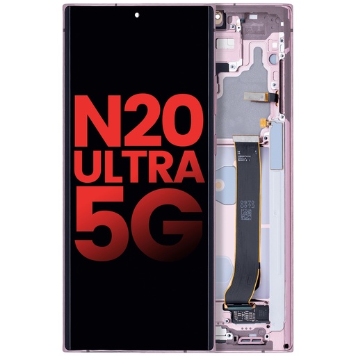 Bloc écran OLED avec châssis pour SAMSUNG Note 20 Ultra 5G - Aftermarket Plus - Bronze